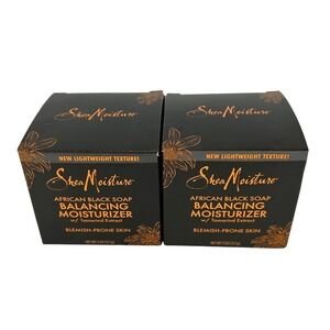 SheaMoisture African Black Soap Balancing Moisturizer 2oz Lot of 2 Blemish Prone